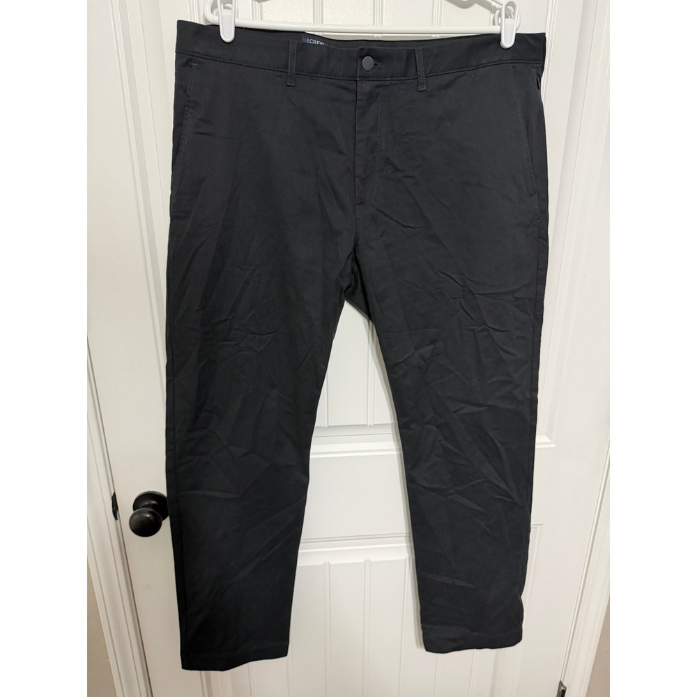 J.Crew Pants Mens 38x32 Thompson Flex Black Slim Fit Chino Stretch EUC